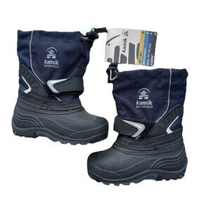 Kamik Baby Toddler Size 8 Snow Boots (24-48 Months) Blue Weatherproof NEW tags